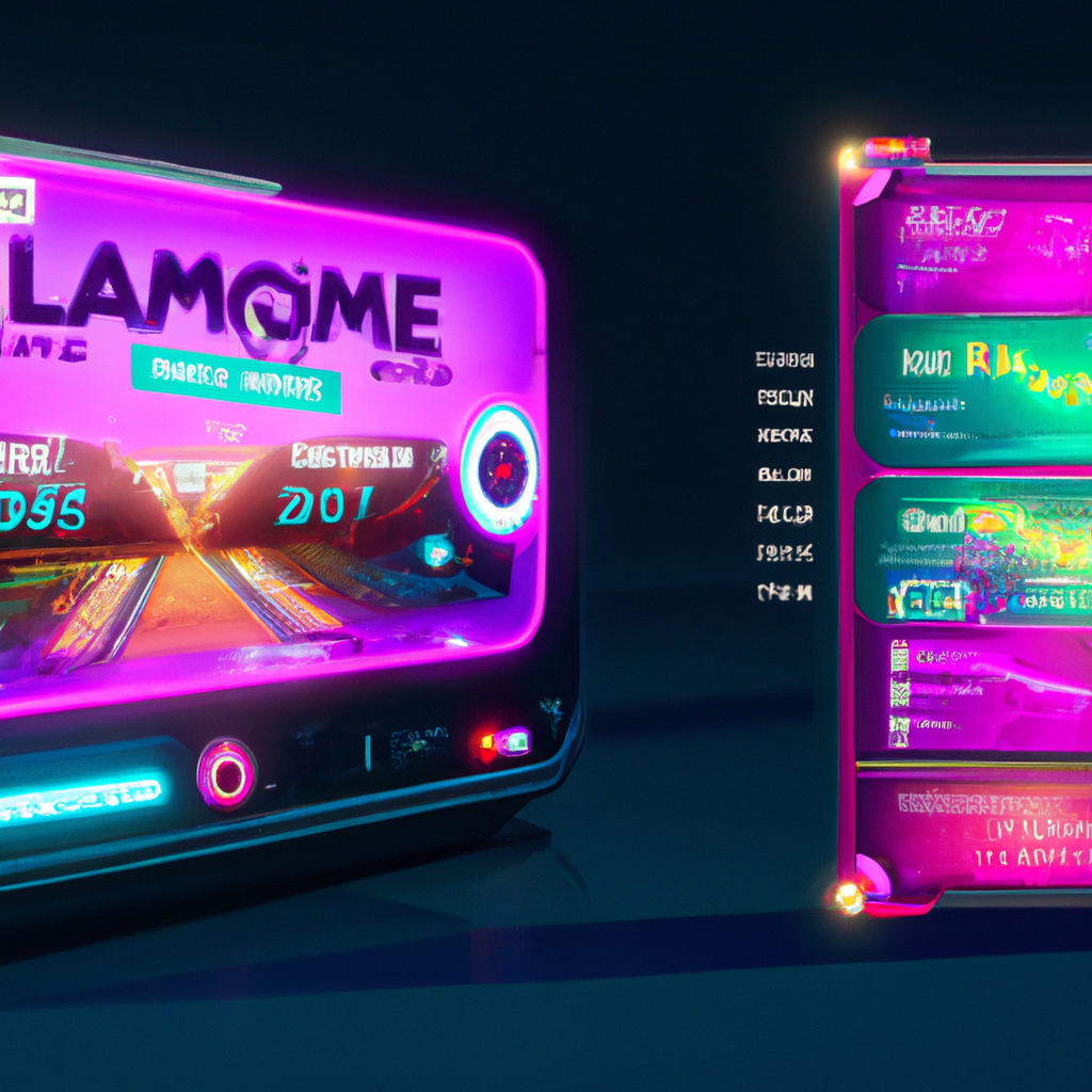 NightArcade HUD and neon combat frame